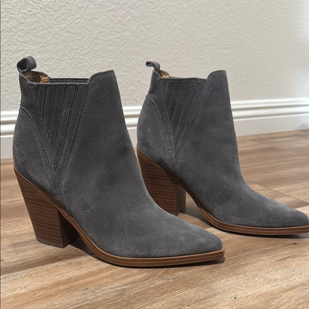 Marc Fisher Gray Suede Ankle Boots